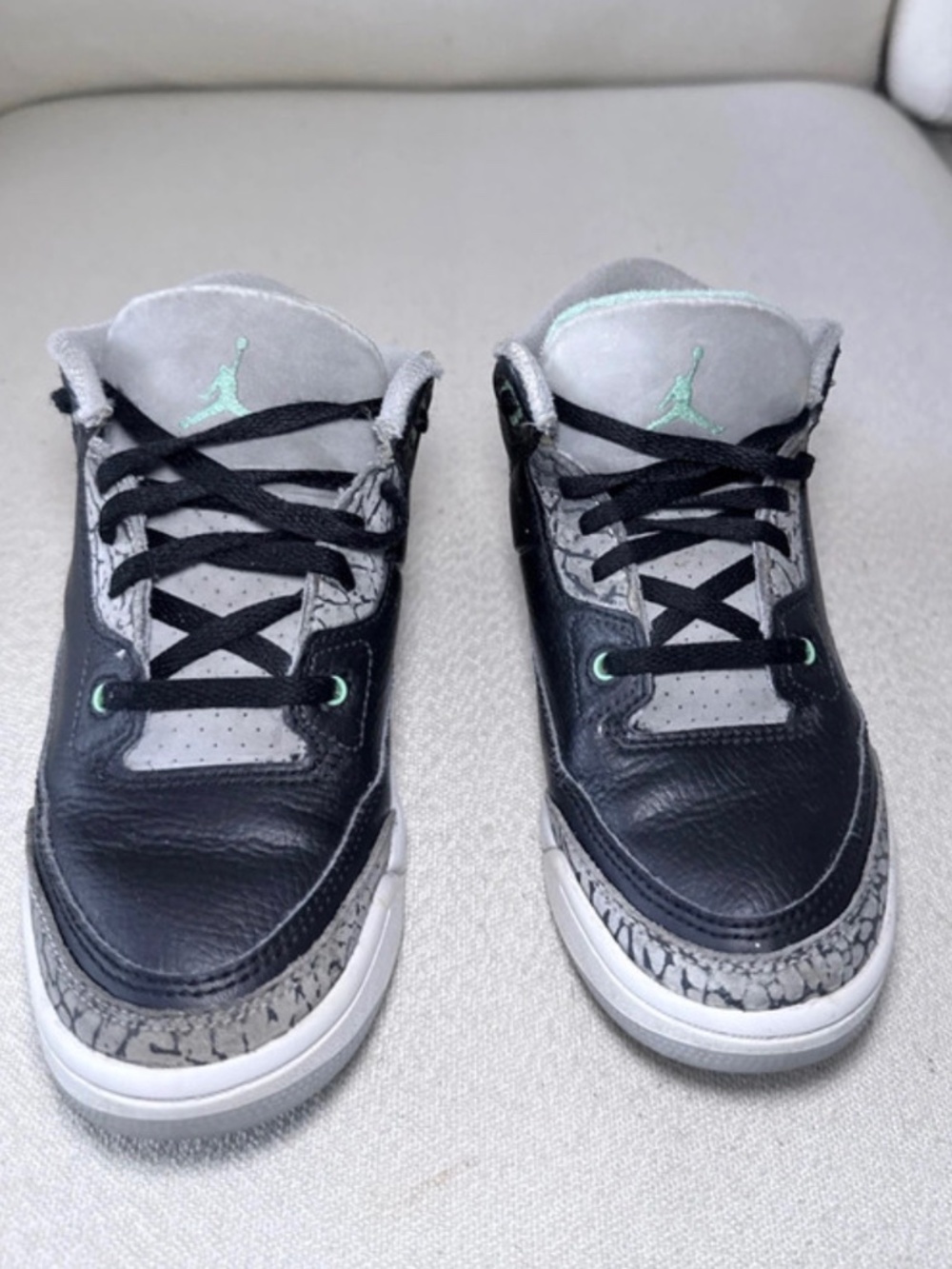Jordan 3 Retro Green Glow PS Size 1Y DM0966-031